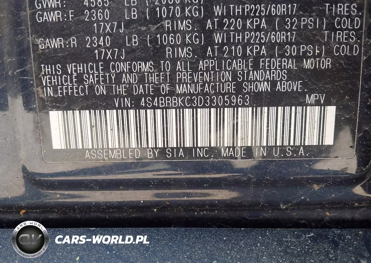 2013 Subaru Outback 2.5I Limited VIN:4S4BRBKC3D3305963 - 9