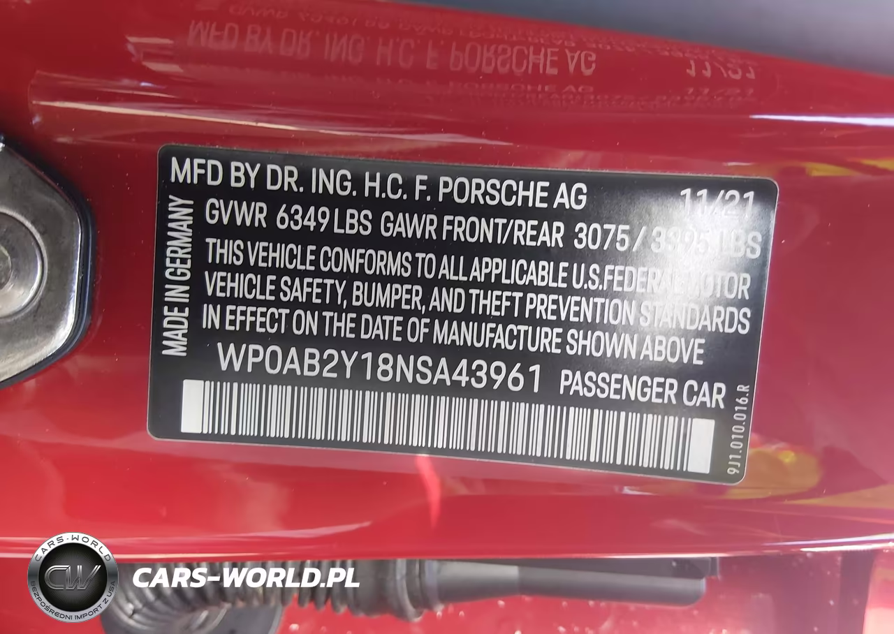 2022 Porsche Taycan 4S VIN:WP0AB2Y18NSA43961 - 9