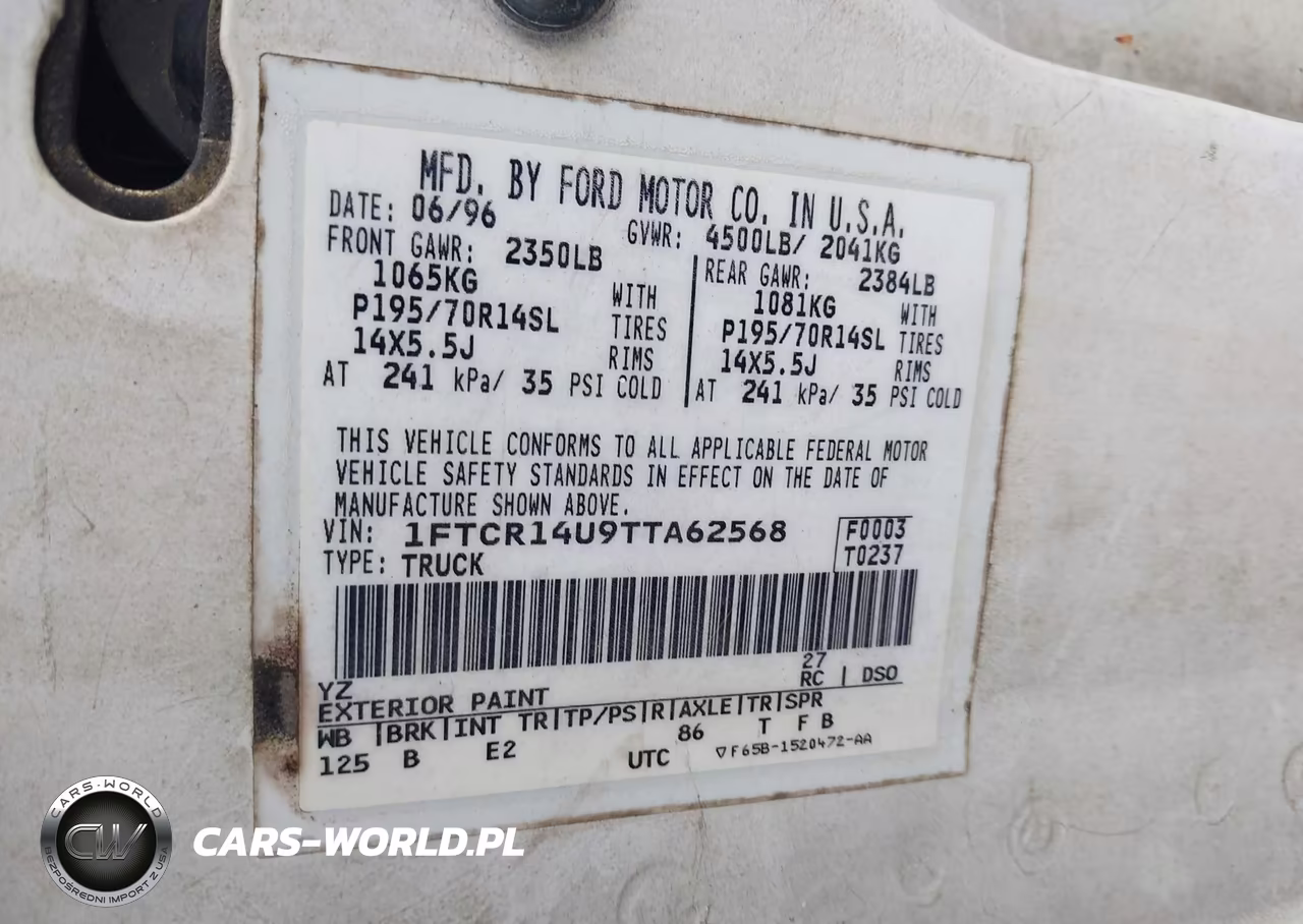 1996 Ford Ranger Super Cab VIN:1FTCR14U9TTA62568 - 9