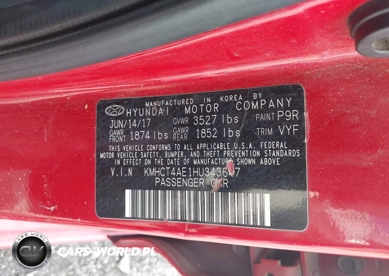 2017 Hyundai Accent Value Edition VIN:KMHCT4AE1HU343647 - 9