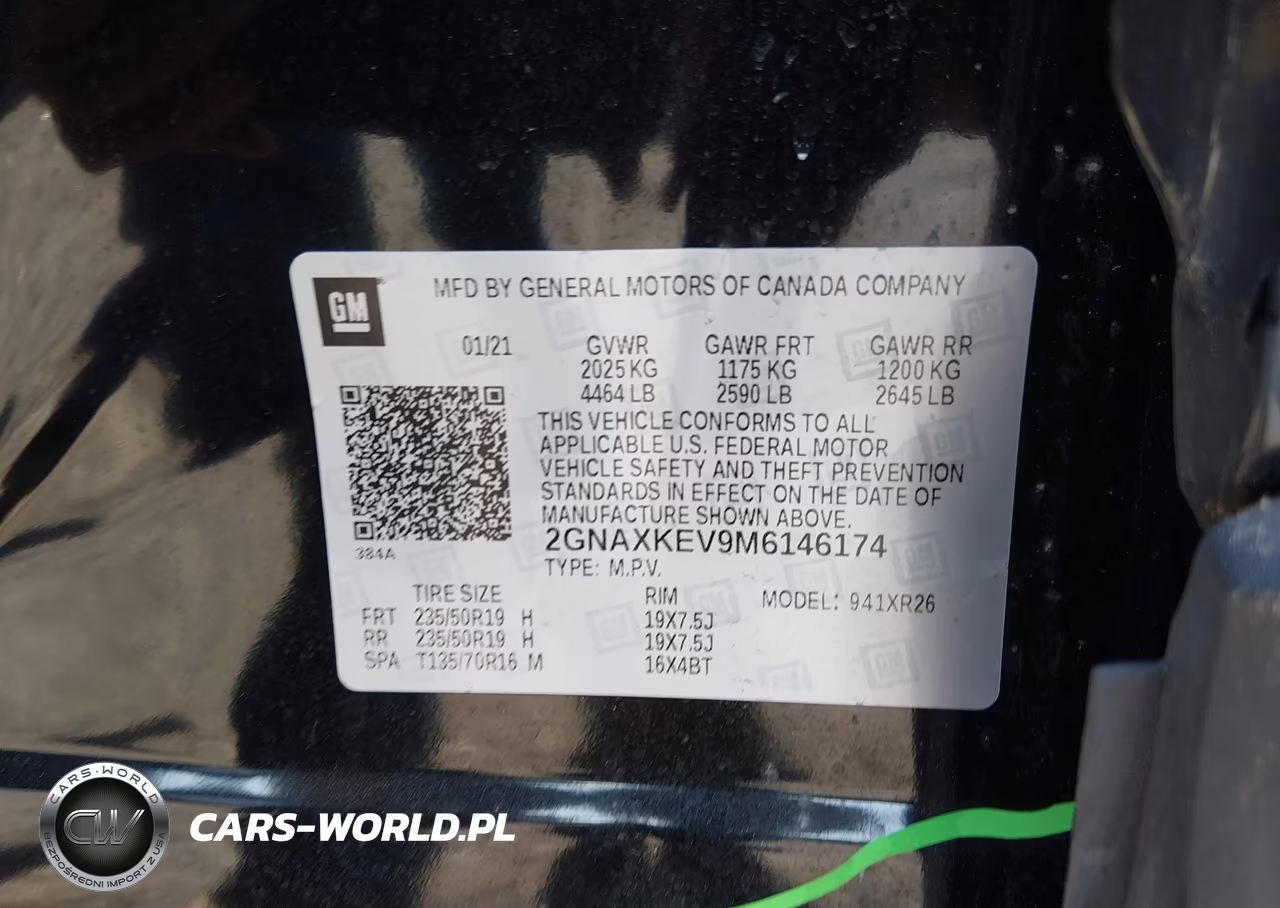 2021 Chevrolet Equinox Fwd Lt VIN:2GNAXKEV9M6146174 - 9