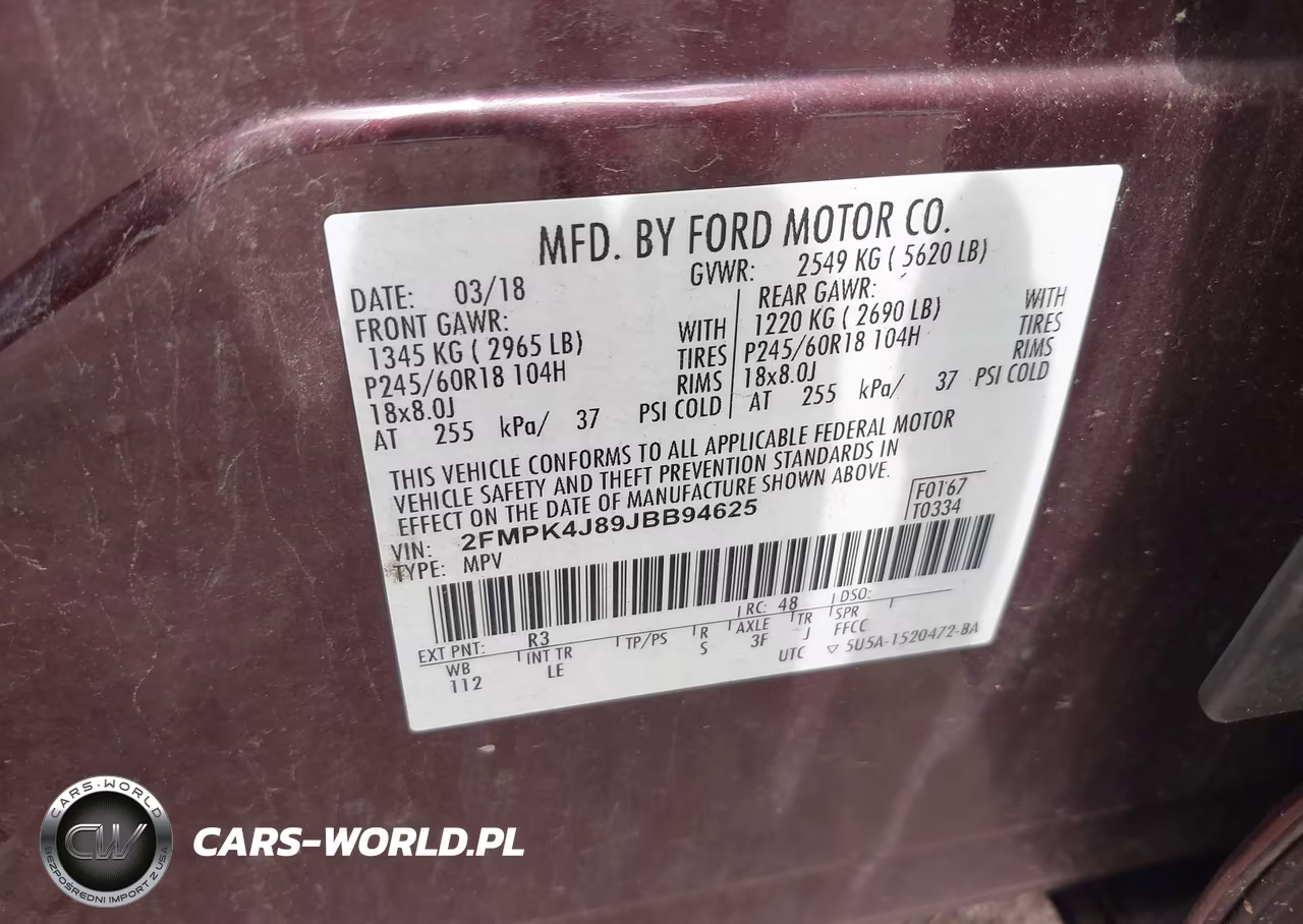 2018 Ford Edge Sel VIN:2FMPK4J89JBB94625 - 9