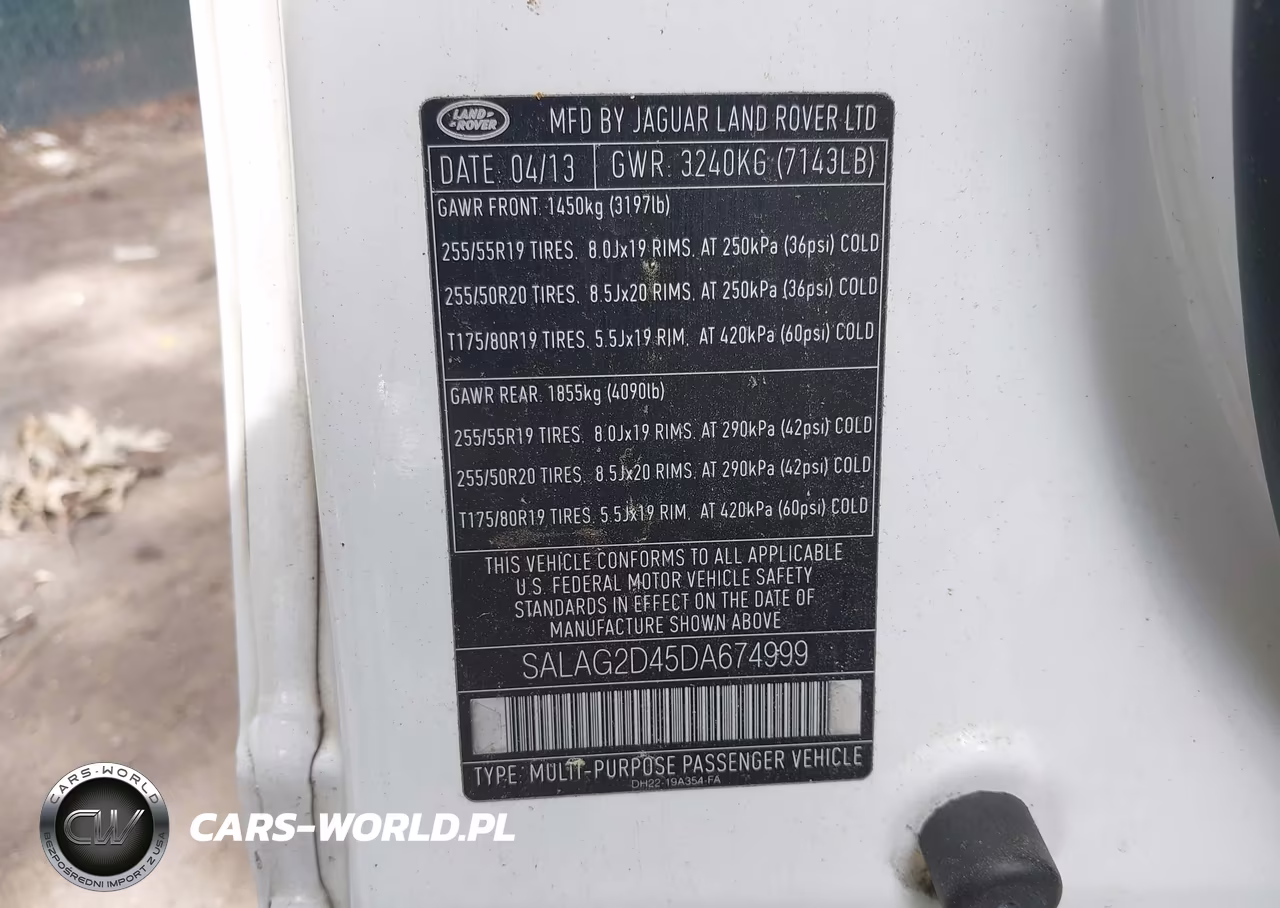 2013 Land Rover Lr4 VIN:SALAG2D45DA674999 - 9