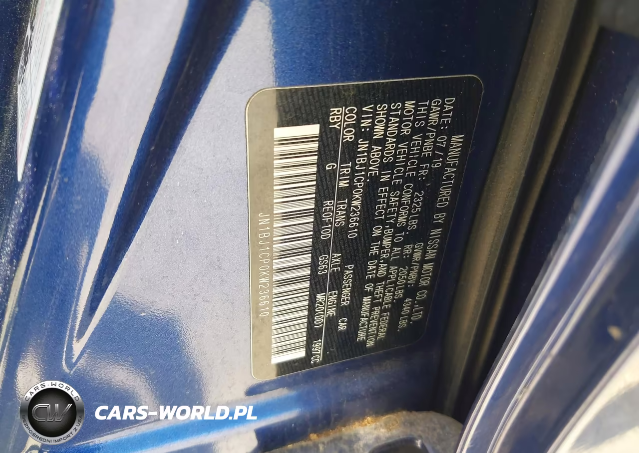 2019 Nissan Rogue Sport S VIN:JN1BJ1CP0KW236610 - 9