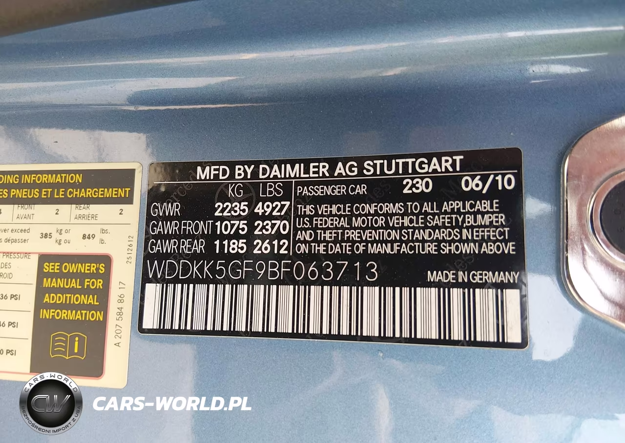 2011 Mercedes-Benz E 350 VIN:WDDKK5GF9BF063713 - 9