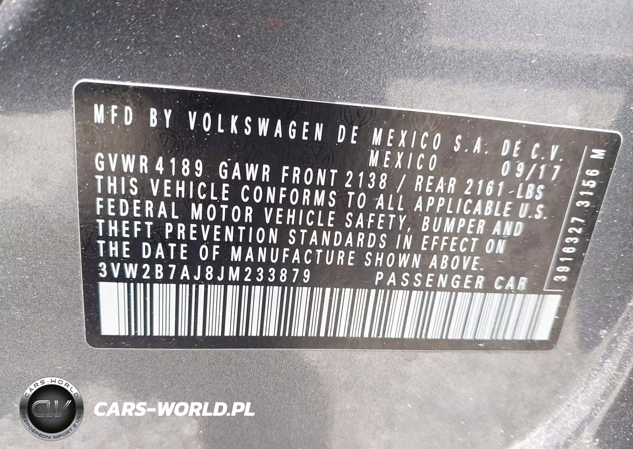 2018 Volkswagen Jetta 1.4T S VIN:3VW2B7AJ8JM233879 - 9