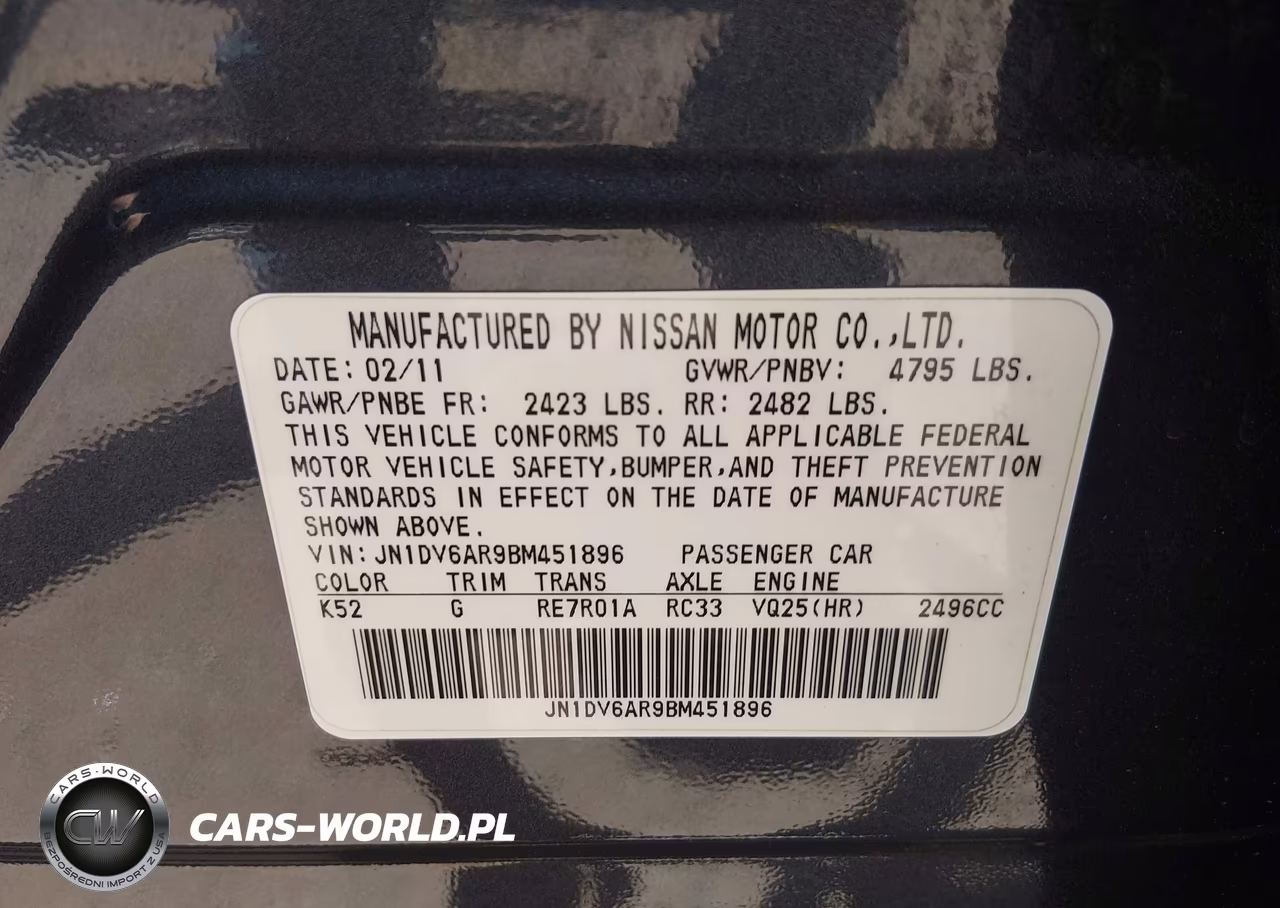 2011 Infiniti G25X VIN:JN1DV6AR9BM451896 - 9