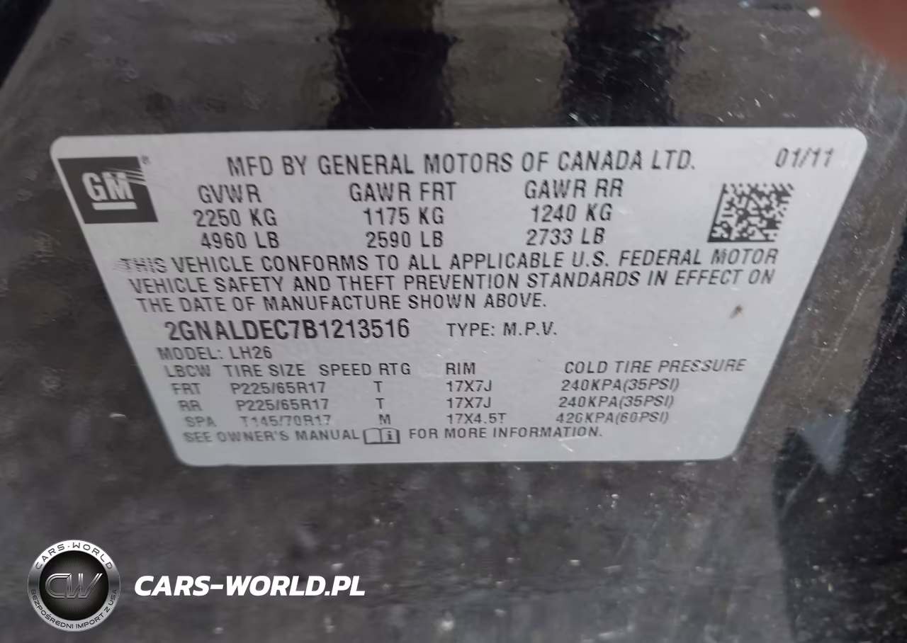 2011 Chevrolet Equinox Lt W-1Lt VIN:2GNALDEC7B1213516 - 9
