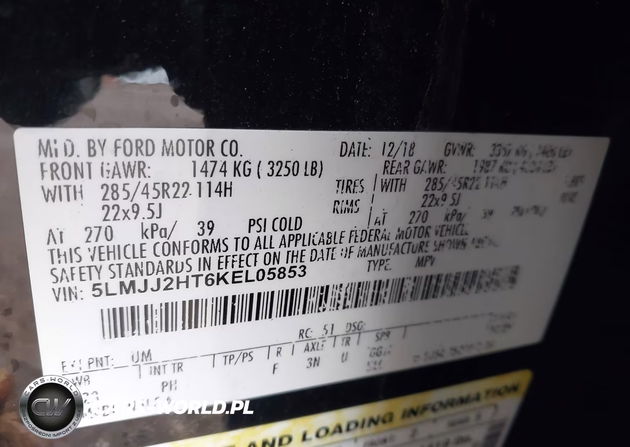 2019 Lincoln Navigator Select VIN:5LMJJ2HT6KEL05853 - 9