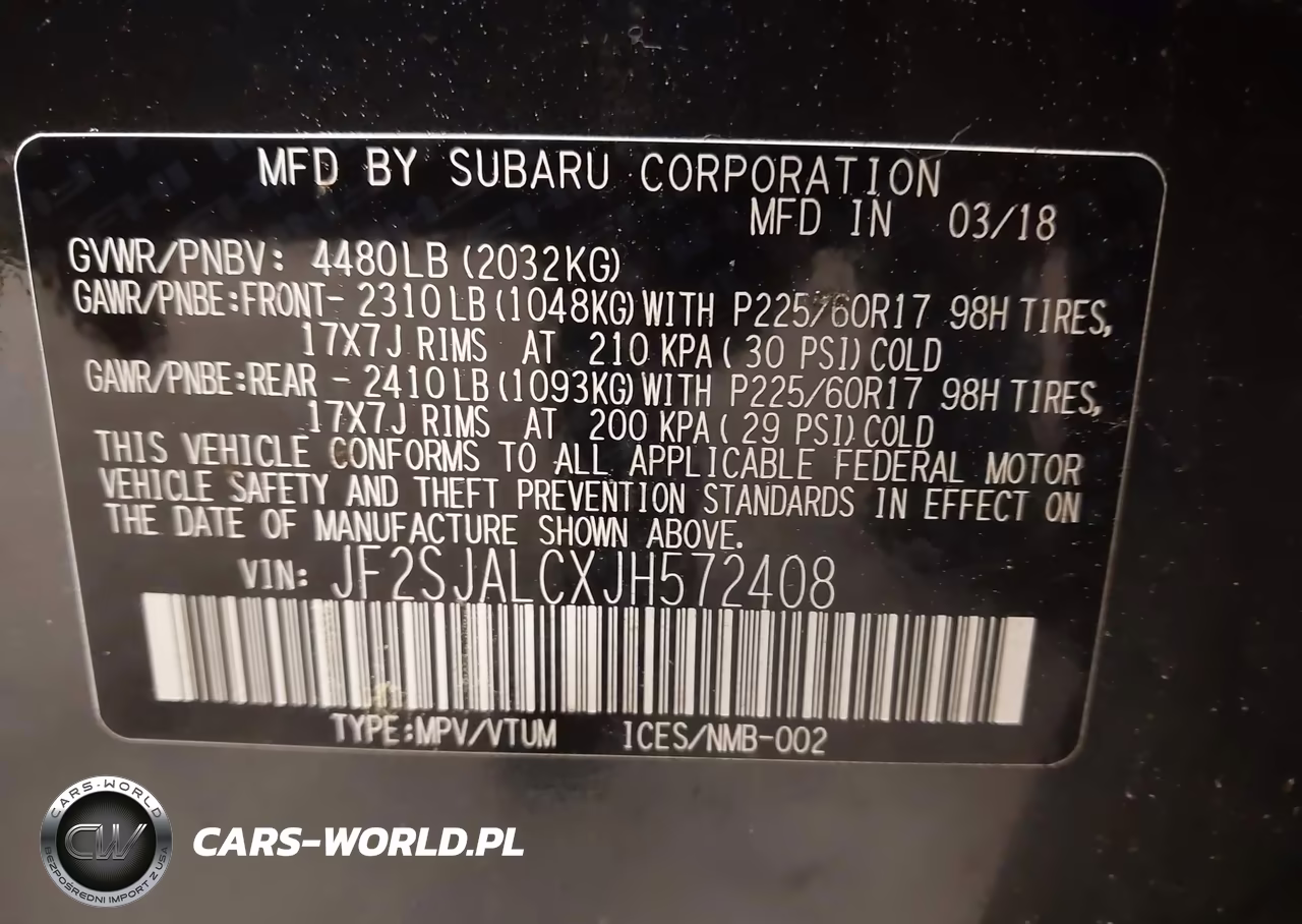 2018 Subaru Forester 2.5I Limited VIN:JF2SJALCXJH572408 - 9