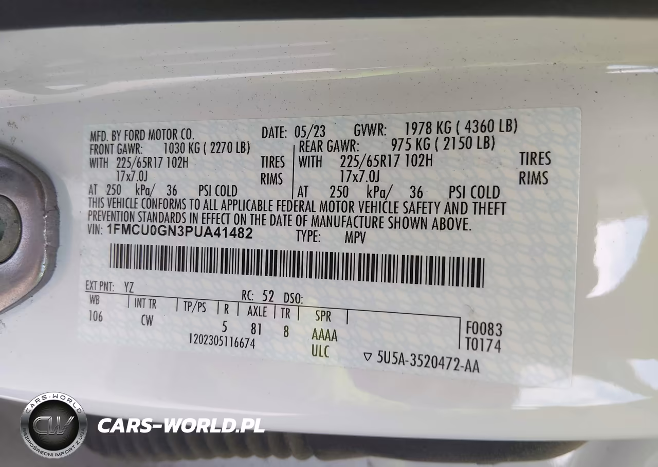 2023 Ford Escape Active VIN:1FMCU0GN3PUA41482 - 8