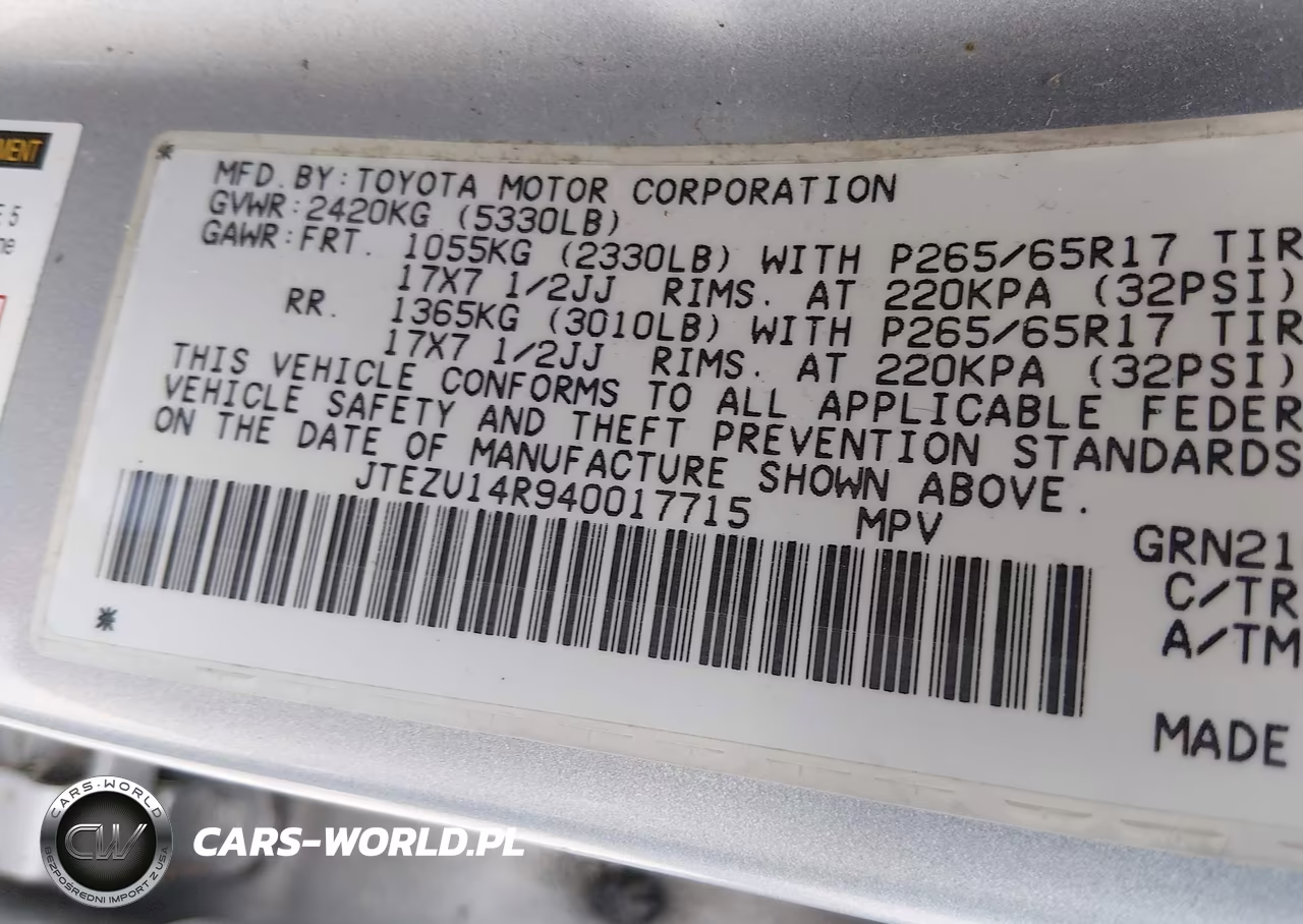 2004 Toyota 4Runner Sr5 V6 VIN:JTEZU14R940017715 - 9
