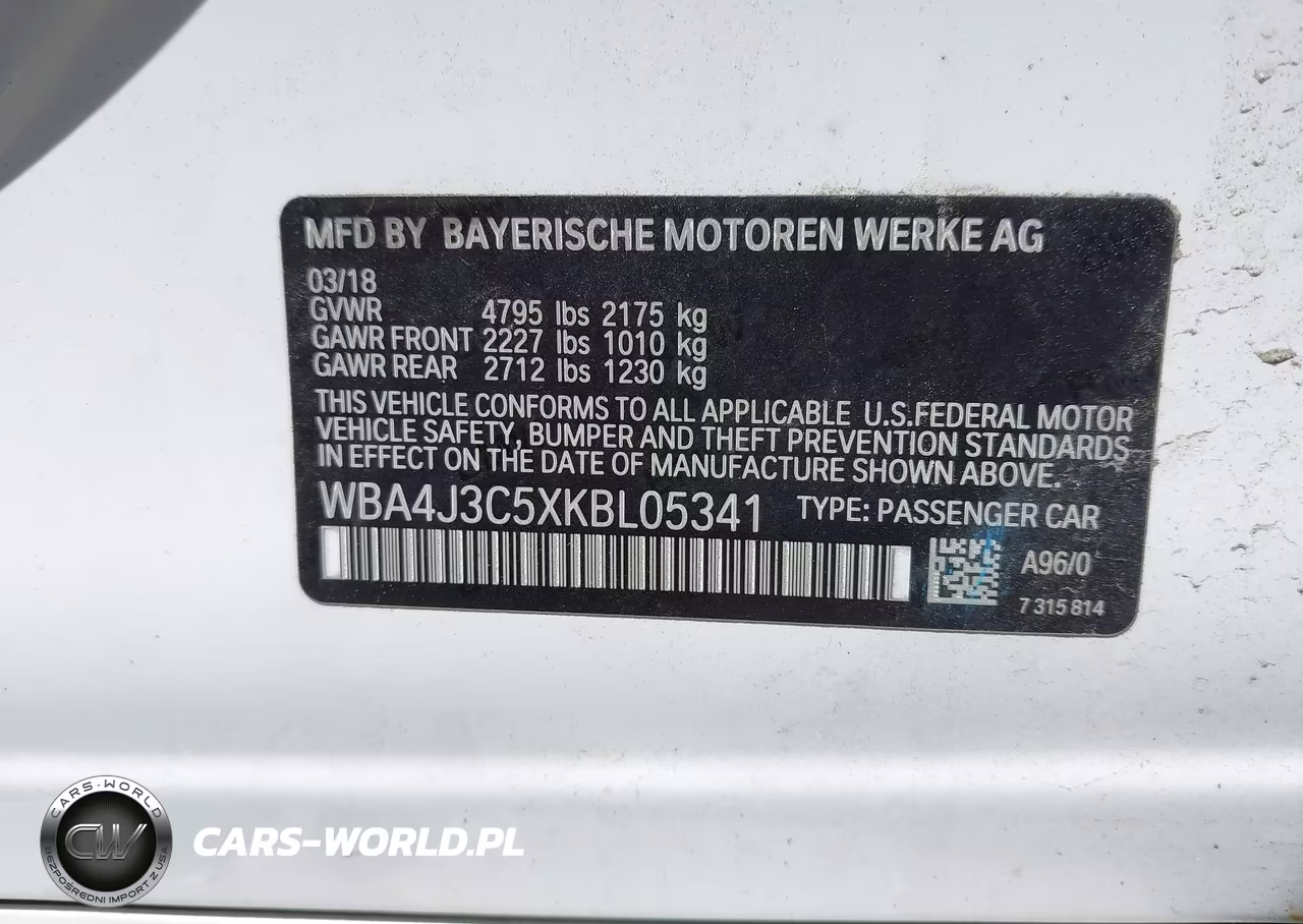 2019 BMW 430I Gran Coupe xDrive VIN:WBA4J3C5XKBL05341 - 9