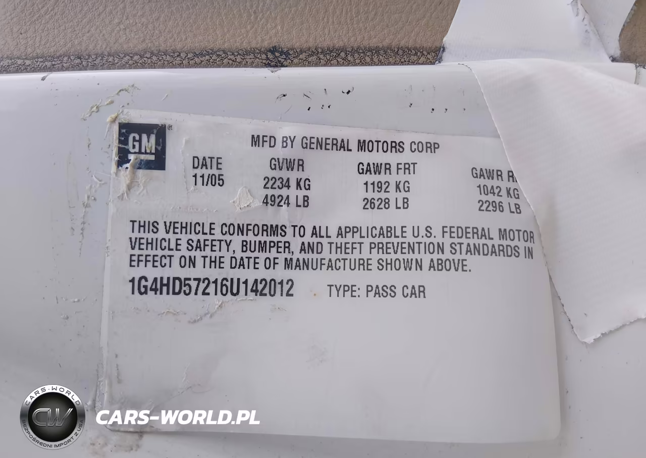 2006 Buick Lucerne Cxl VIN:1G4HD57216U142012 - 9