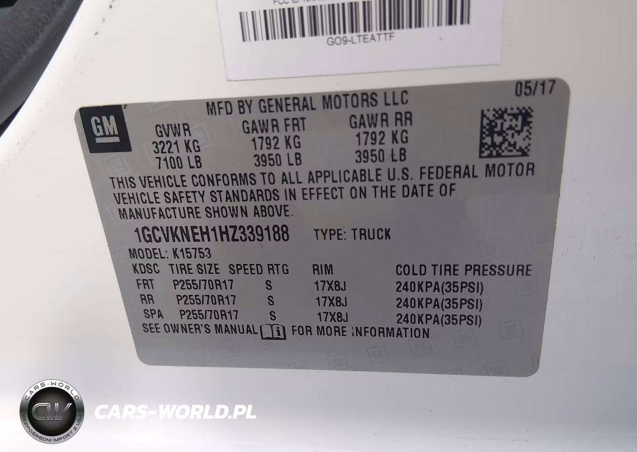 2017 Chevrolet Silverado 1500 Work Truck VIN:1GCVKNEH1HZ339188 - 9