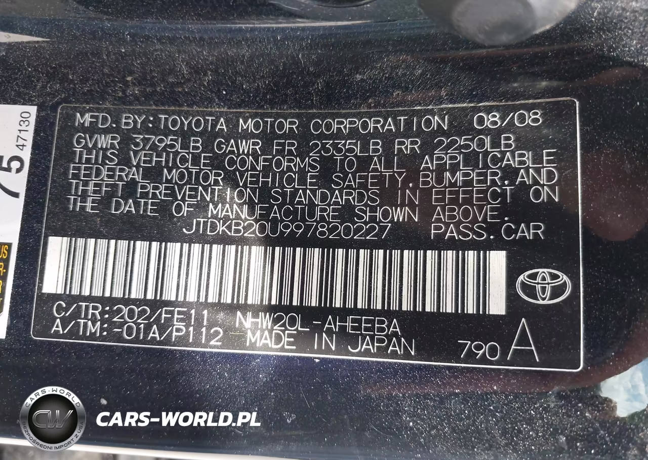 2009 Toyota Prius VIN:JTDKB20U997820227 - 9