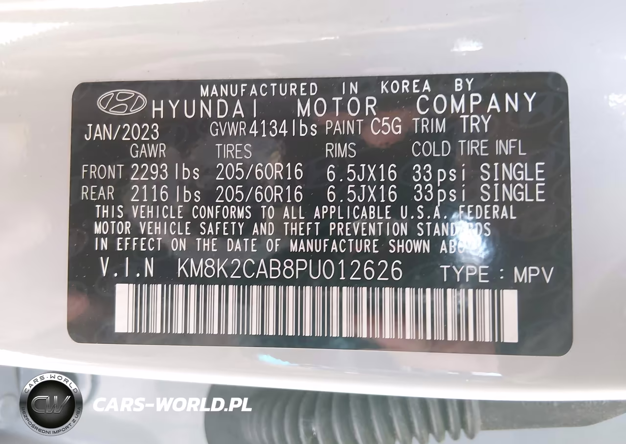2023 Hyundai Kona Se VIN:KM8K2CAB8PU012626 - 9