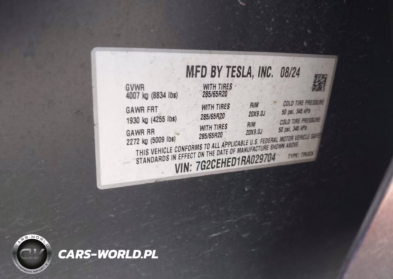 2024 Tesla Cybertruck All-Wheel Drive VIN:7G2CEHED1RA029704 - 9