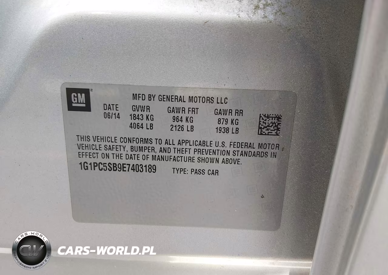 2014 Chevrolet Cruze 1Lt Auto VIN:1G1PC5SB9E7403189 - 9