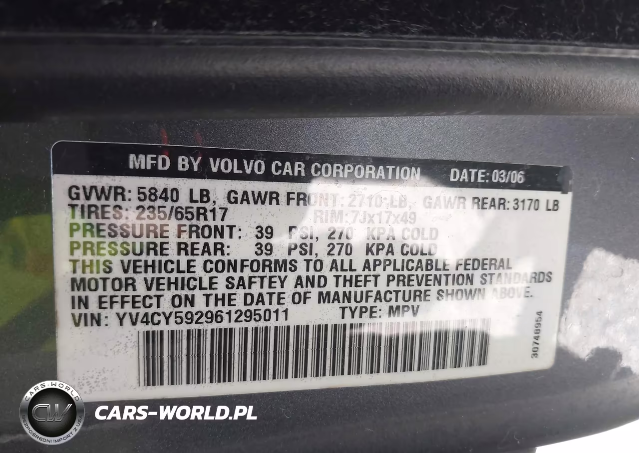 2006 Volvo Xc90 2.5T VIN:YV4CY592961295011 - 9