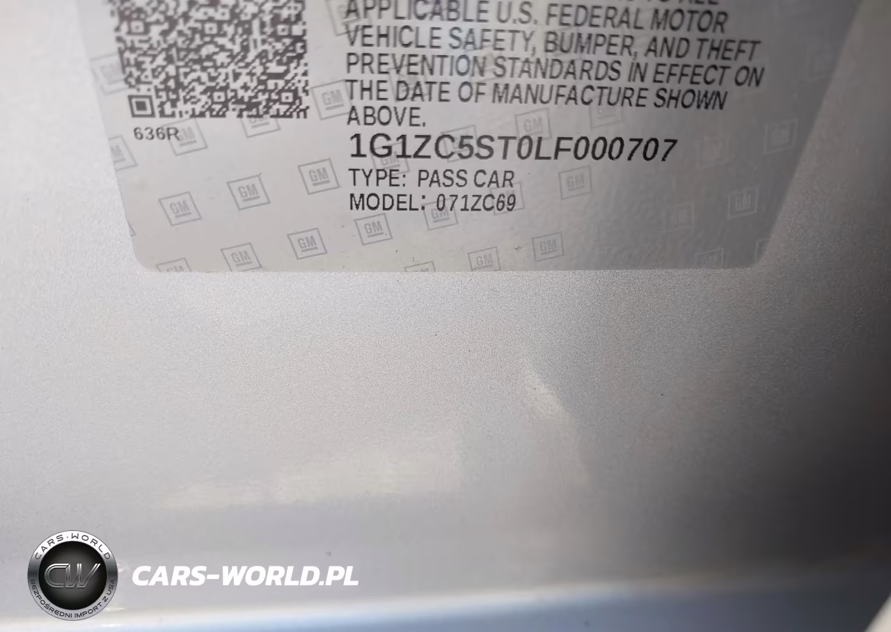 2020 Chevrolet Malibu Fwd 1Fl VIN:1G1ZC5ST0LF000707 - 9