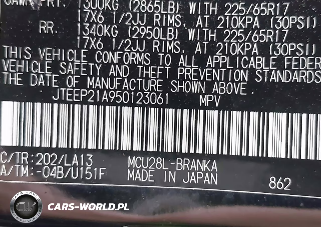 2005 Toyota Highlander Limited V6 VIN:JTEEP21A950123061 - 9