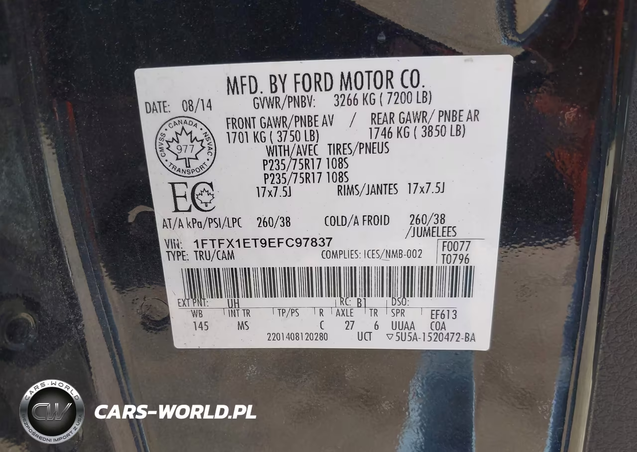 2014 Ford F-150 Fx4-Lariat-Xl-Xlt VIN:1FTFX1ET9EFC97837 - 9
