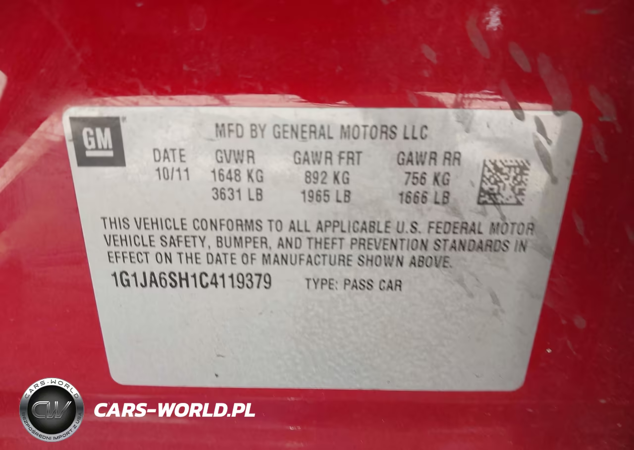 2012 Chevrolet Sonic 2Ls VIN:1G1JA6SH1C4119379 - 9