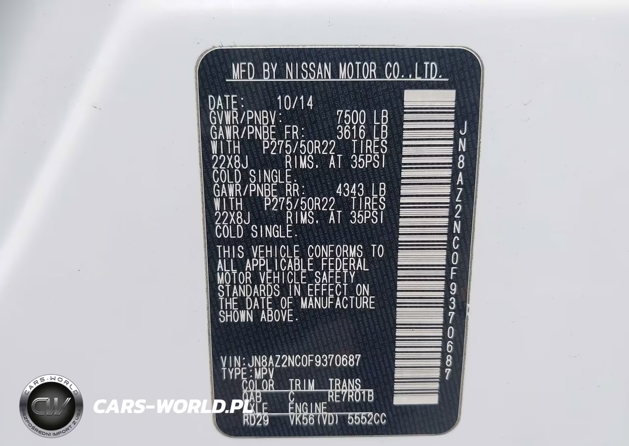 2015 Infiniti Qx80 Limited VIN:JN8AZ2NC0F9370687 - 9