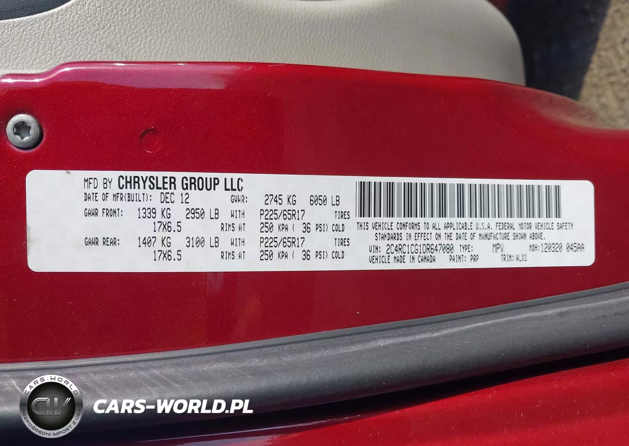2013 Chrysler Town & Country Touring-L VIN:2C4RC1CG1DR647080 - 9