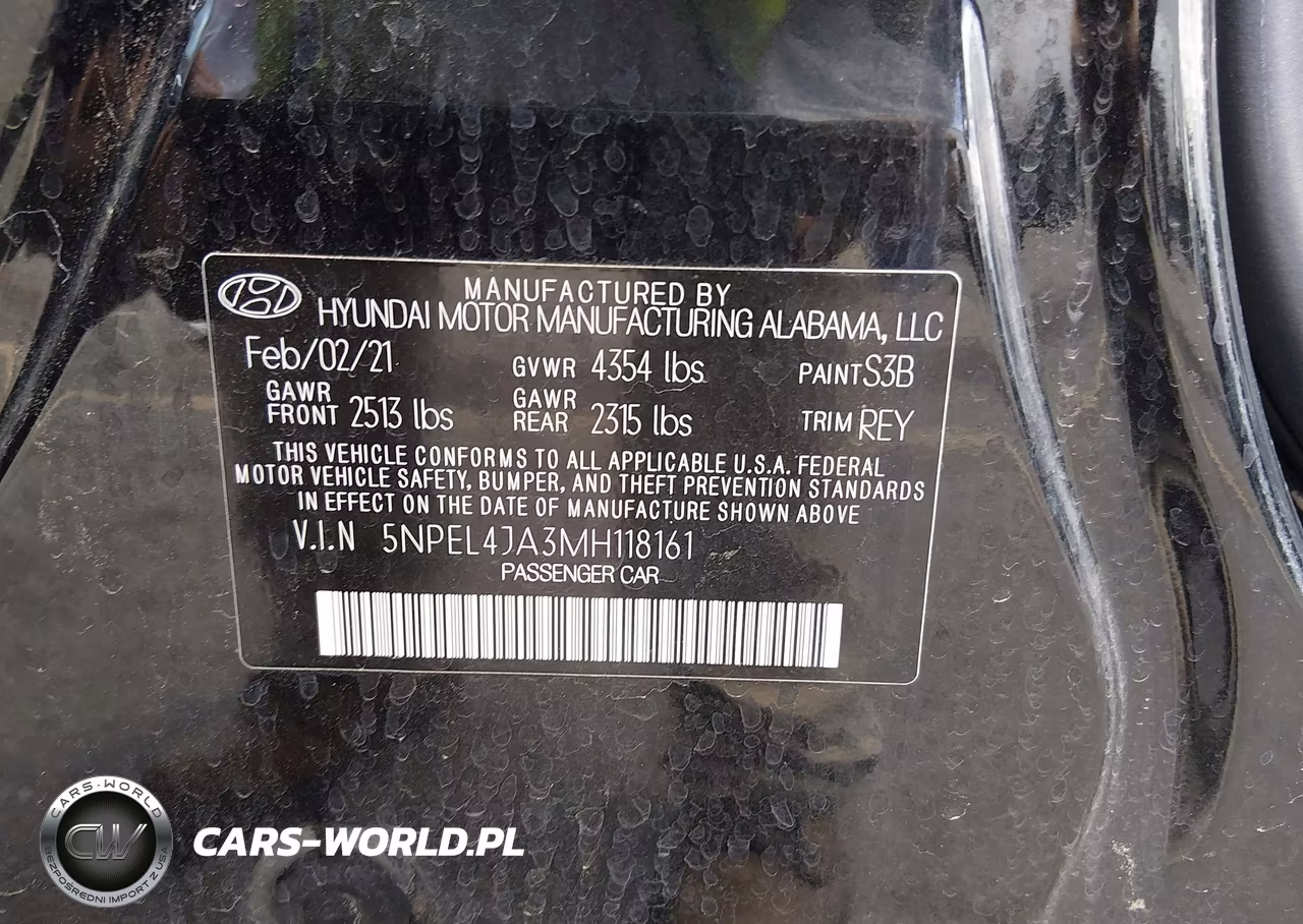 2021 Hyundai Sonata Sel VIN:5NPEL4JA3MH118161 - 9