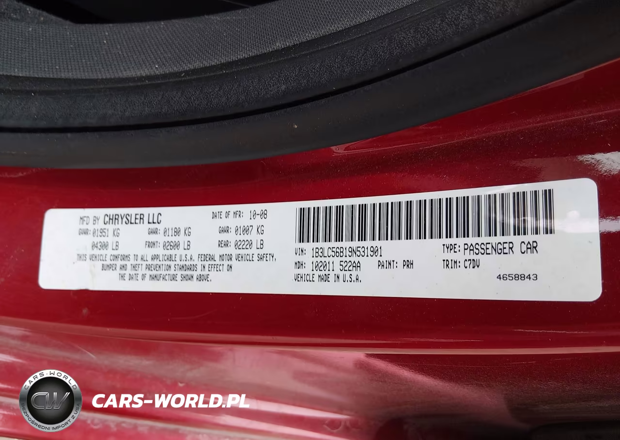 2009 Dodge Avenger Sxt VIN:1B3LC56B19N531901 - 9