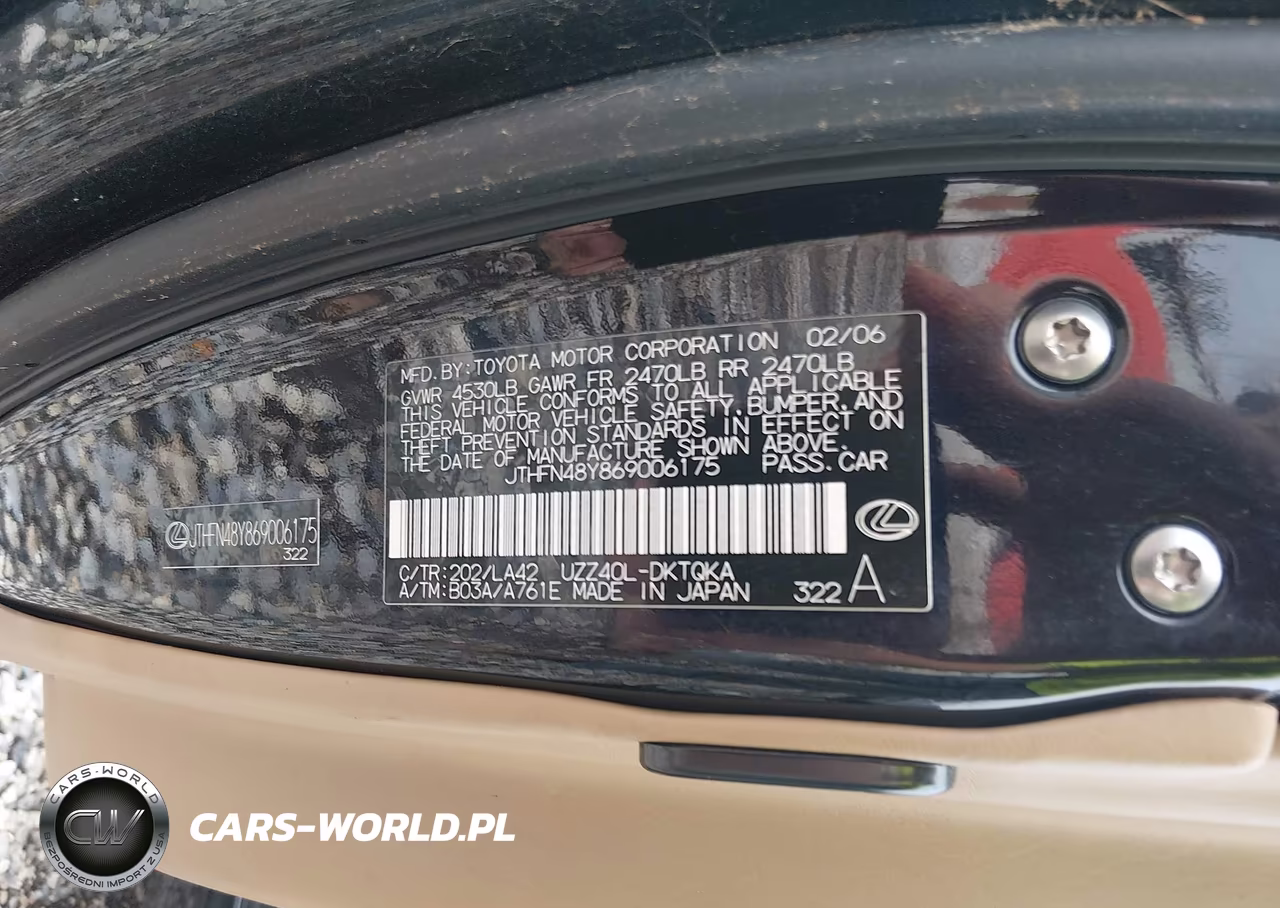 2006 Lexus Sc 430 VIN:JTHFN48Y869006175 - 9