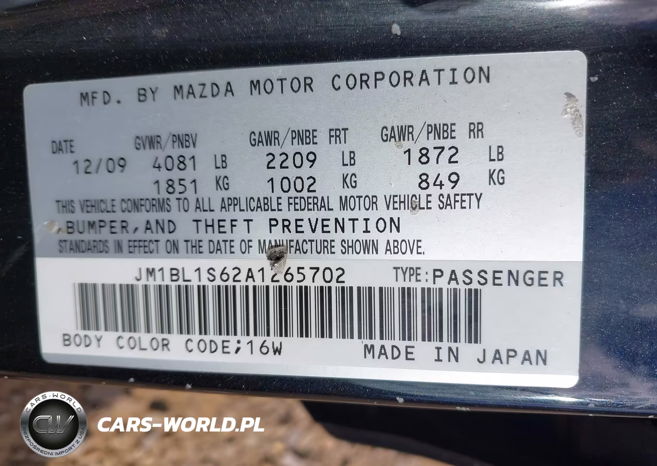 2010 Mazda Mazda3 S Sport VIN:JM1BL1S62A1265702 - 9
