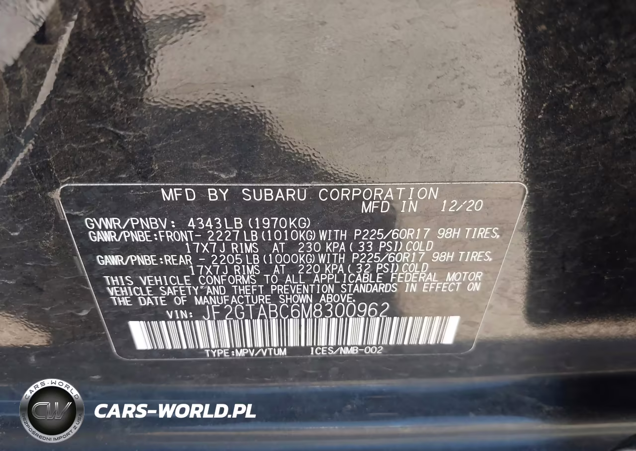 2021 Subaru Crosstrek VIN:JF2GTABC6M8300962 - 9