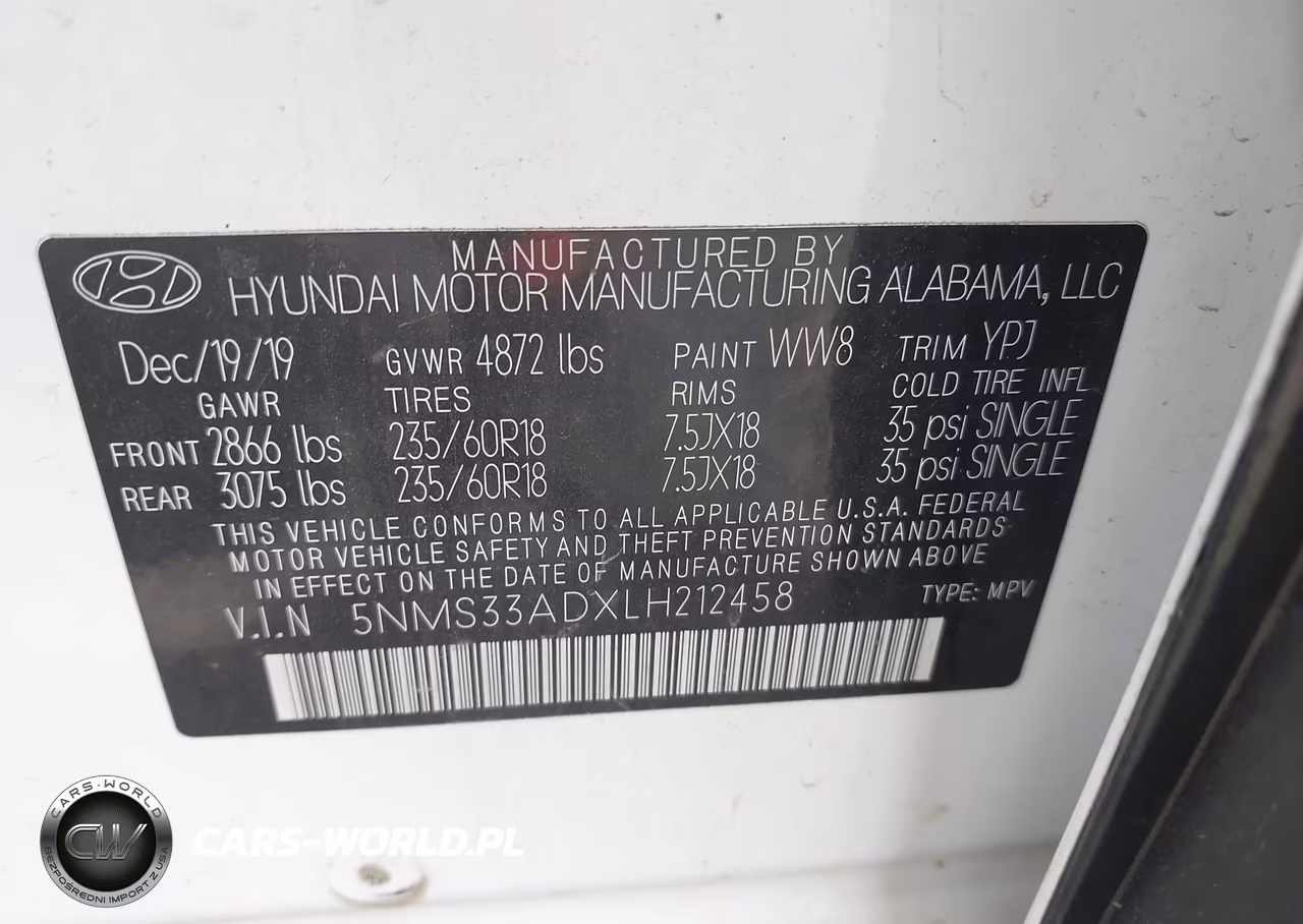 2020 Hyundai Santa Fe Sel VIN:5NMS33ADXLH212458 - 9