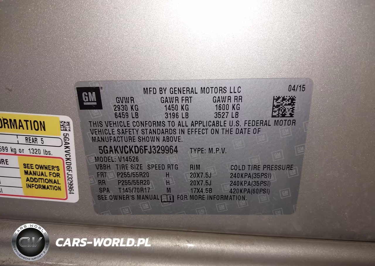 2015 Buick Enclave Premium VIN:5GAKVCKD6FJ329964 - 9