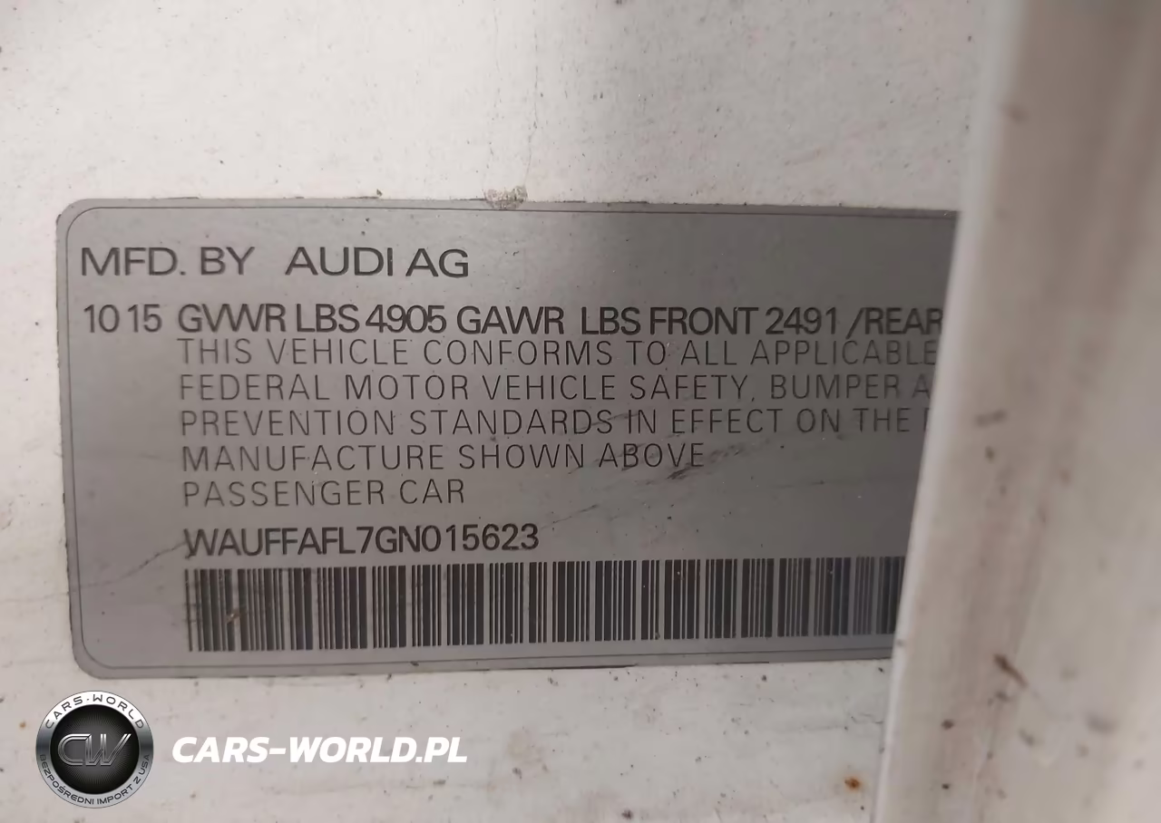 2016 Audi A4 Premium Plus VIN:WAUFFAFL7GN015623 - 9