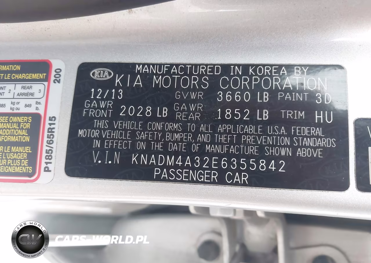 2014 Kia Rio Lx VIN:KNADM4A32E6355842 - 9