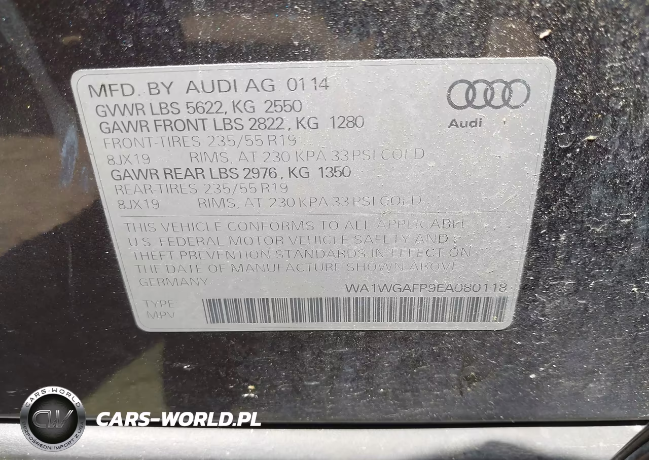 2014 Audi Q5 3.0T Premium Plus VIN:WA1WGAFP9EA080118 - 9