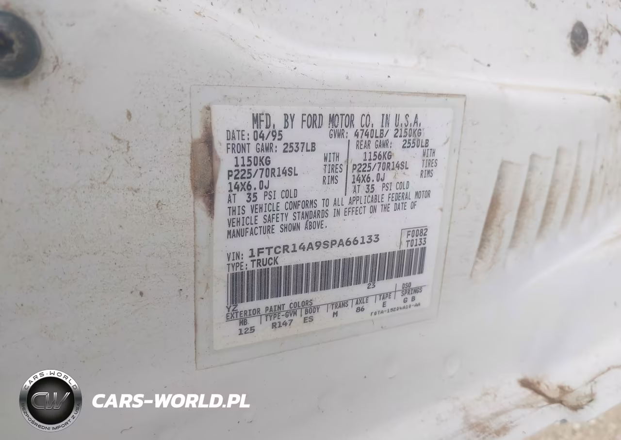 1995 Ford Ranger Super Cab VIN:1FTCR14A9SPA66133 - 9