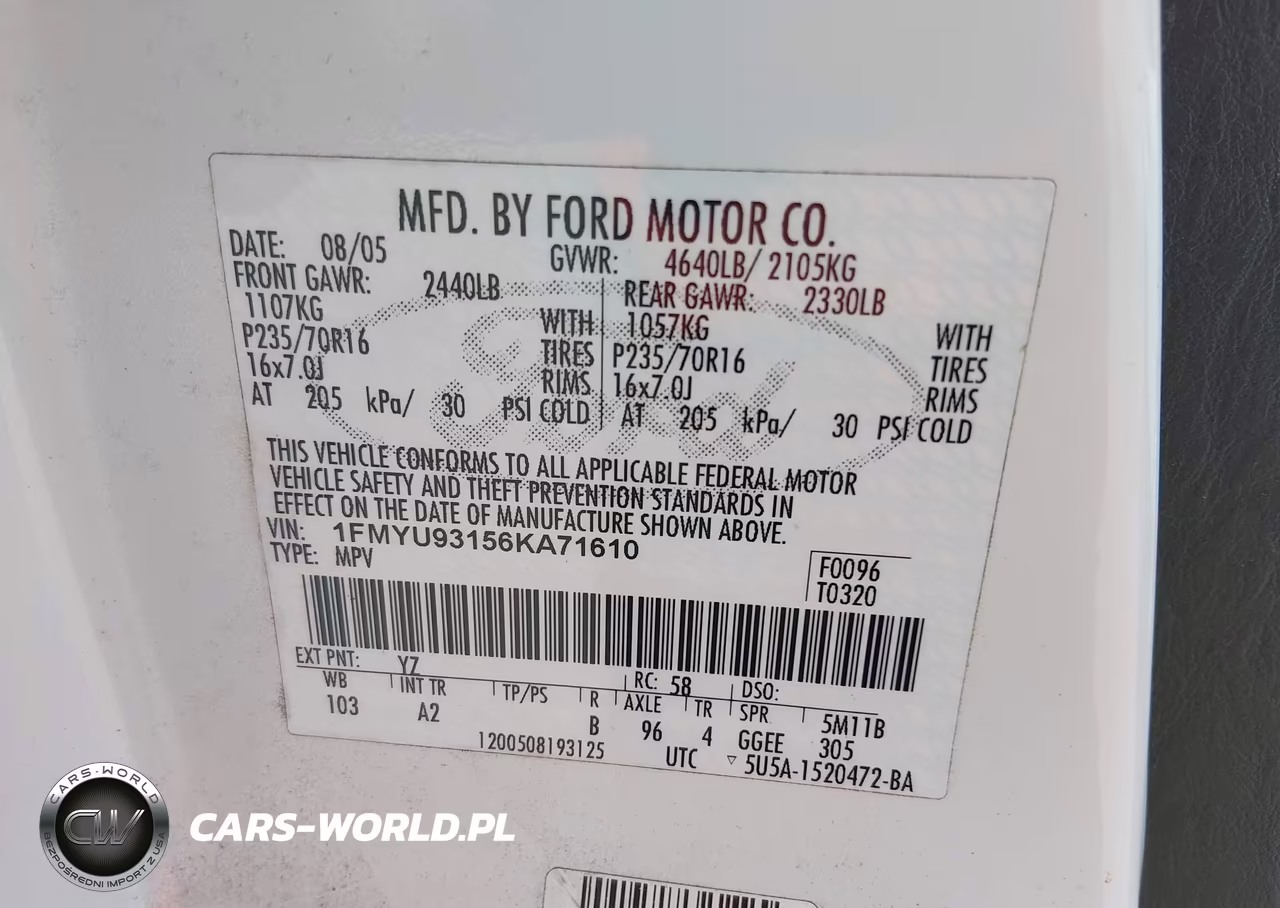 2006 Ford Escape Xlt-Xlt Sport VIN:1FMYU93156KA71610 - 9