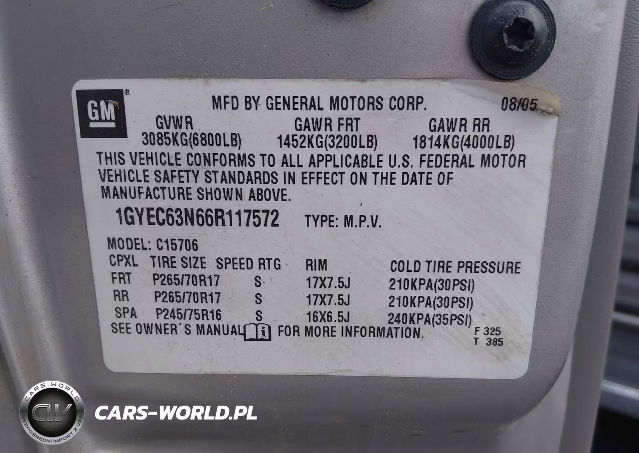 2006 Cadillac Escalade Standard VIN:1GYEC63N66R117572 - 9