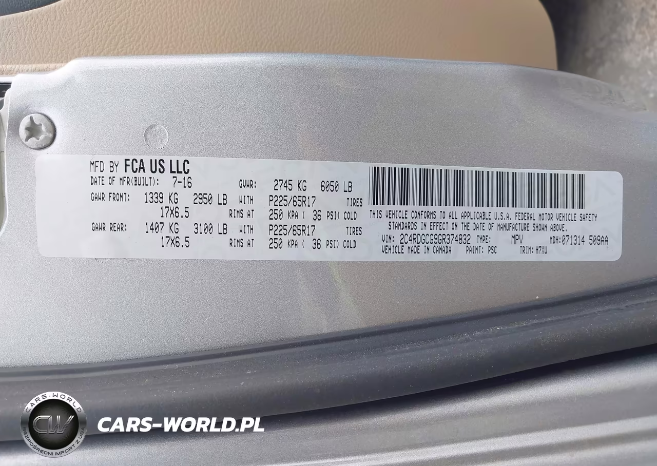 2016 Dodge Grand Caravan Sxt VIN:2C4RDGCG9GR374832 - 9