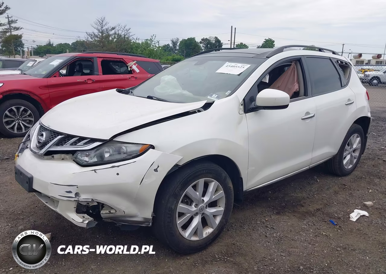 2012 Nissan Murano Sl VIN:JN8AZ1MW5CW225843 - 2