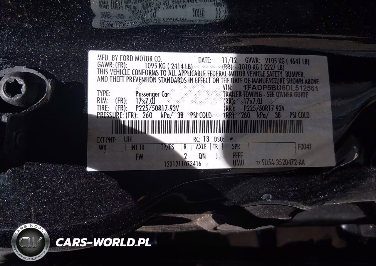 2013 Ford C-Max Hybrid Sel VIN:1FADP5BU6DL512561 - 9