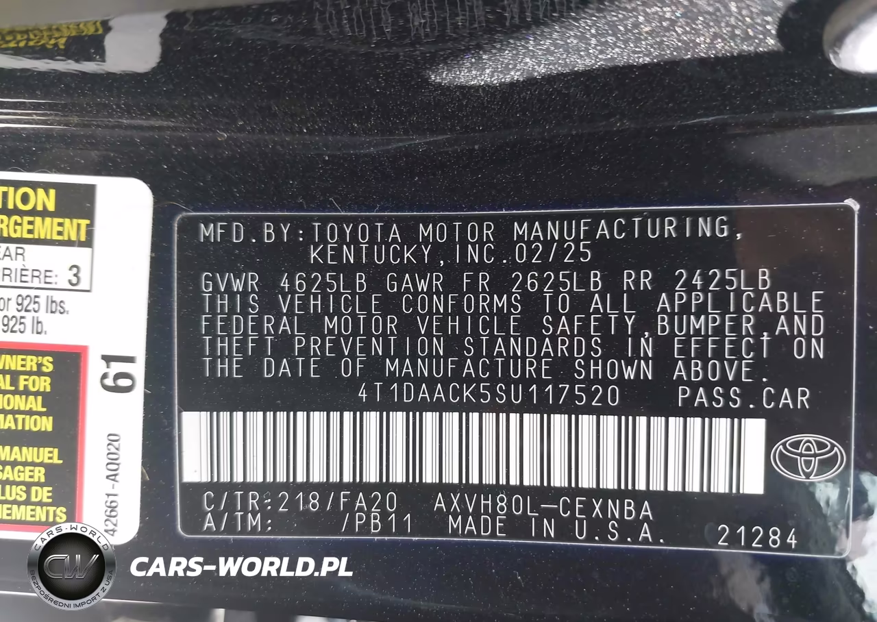 2025 Toyota Camry Le VIN:4T1DAACK5SU117520 - 9