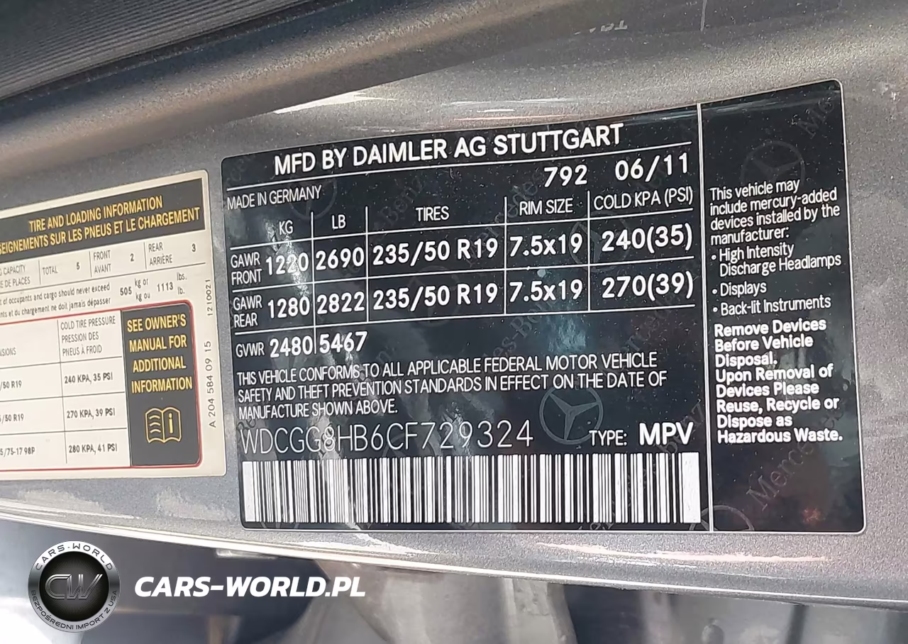 2012 Mercedes-Benz Glk 350 4Matic VIN:WDCGG8HB6CF729324 - 9