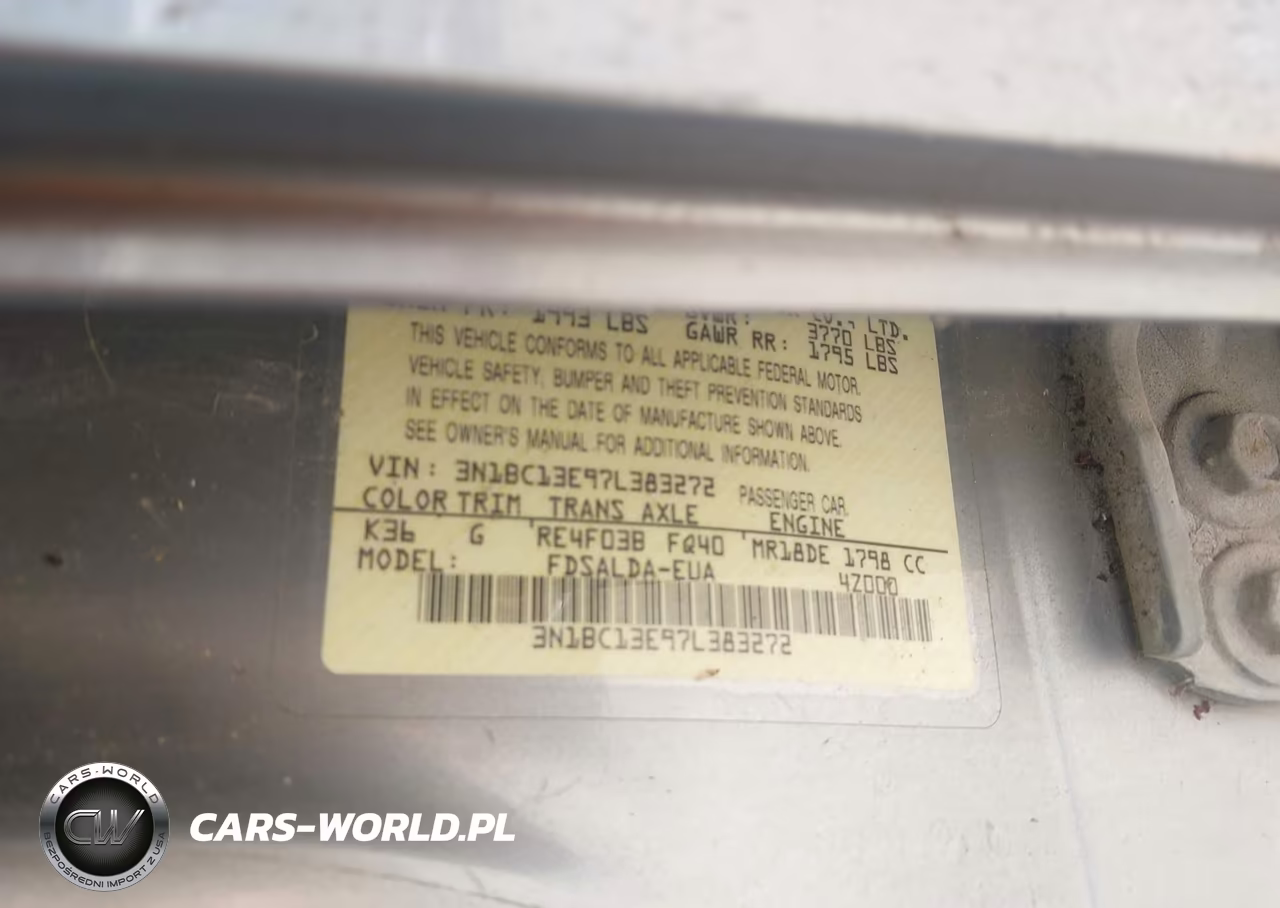 2007 Nissan Versa 1.8S VIN:3N1BC13E97L383272 - 9