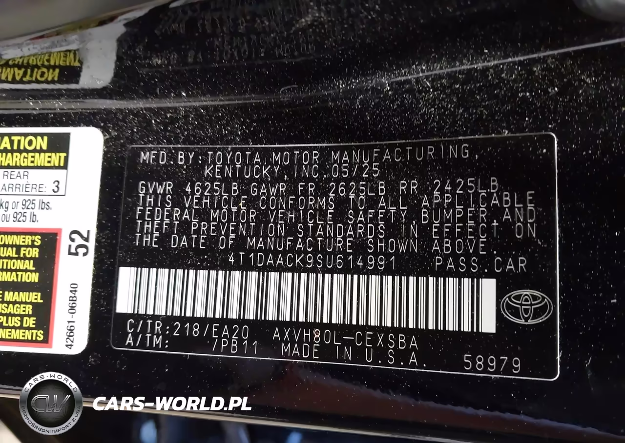 2025 Toyota Camry Se VIN:4T1DAACK9SU614991 - 9